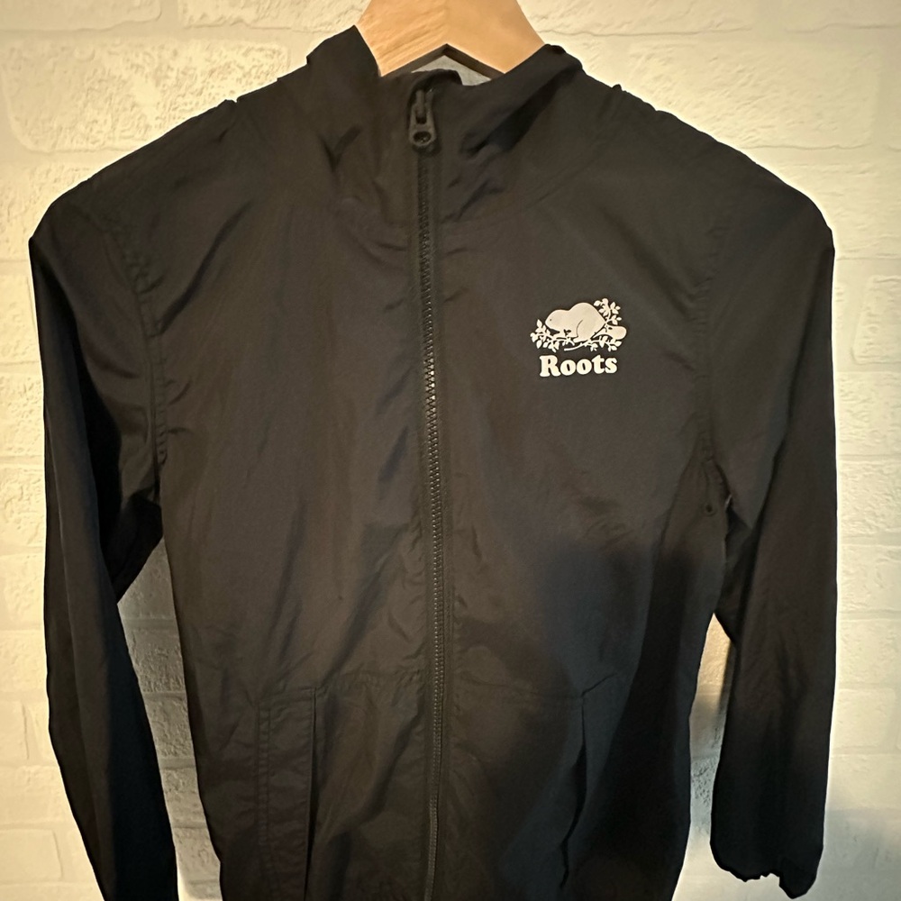 Roots Kids Black Raincoat - Size 9/10